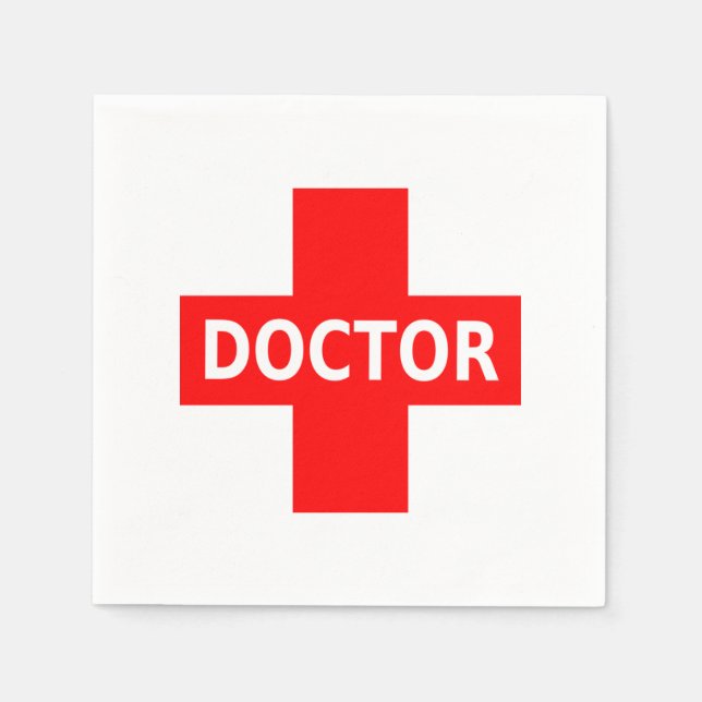 Guardanapo De Papel Logotipo do Médico (Frente)