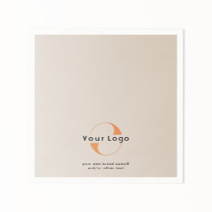Guardanapo De Papel Logotipo em tom + texto preto Documento comercial