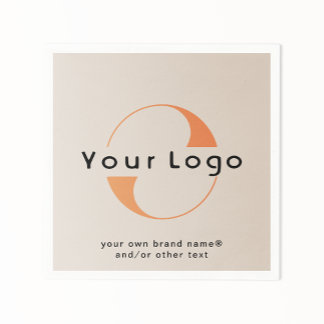 Guardanapo De Papel Logotipo em tom + texto preto Documento comercial