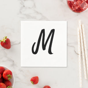 Guardanapo De Papel logotipo monograma mínimo simples personalizado de