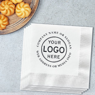 Guardanapo De Papel Logotipo ou Marca de Empresa Moderna Minimalista