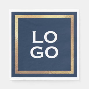 Guardanapo De Papel Logotipo personalizado da empresa e quadro Dourado