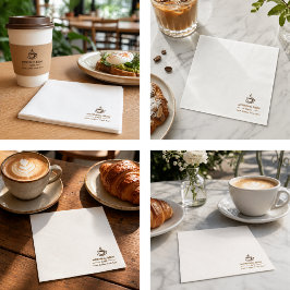 Guardanapo De Papel Logotipo Personalizado de Negócios Café Restaurant