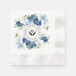 Guardanapo De Papel Logotipo Personalizado Floral Minimalista Simples