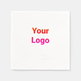 Guardanapo De Papel Logotipo personalizado simples e elegante aqui cl