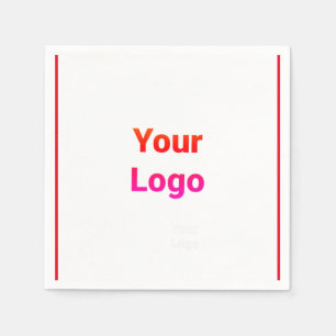 Guardanapo De Papel Logotipo personalizado simples e elegante aqui cl