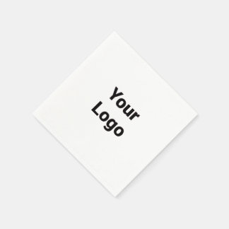 Guardanapo De Papel Logotipo personalizado simples e elegante aqui emp
