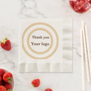 Guardanapo De Papel Logotipo personalizado simples e elegante aqui na