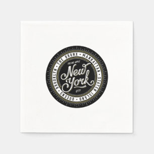 Guardanapo De Papel Logotipo preto e branco da Nova Iorque