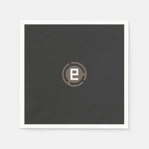 Guardanapo De Papel logotipo preto e marrom com a letra 9