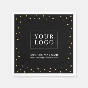Guardanapo De Papel Logotipo Promocional de Negócios Confete Dourado