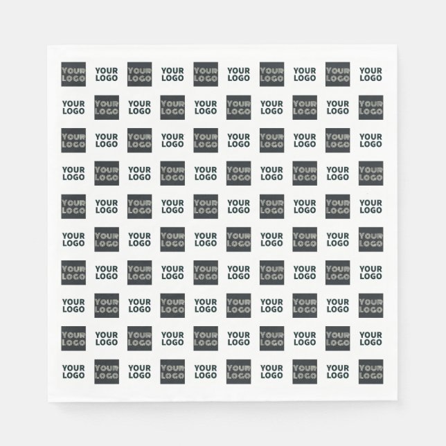 Guardanapo De Papel Logotipo repetido simples do logotipo 2 | Branco (Frente)