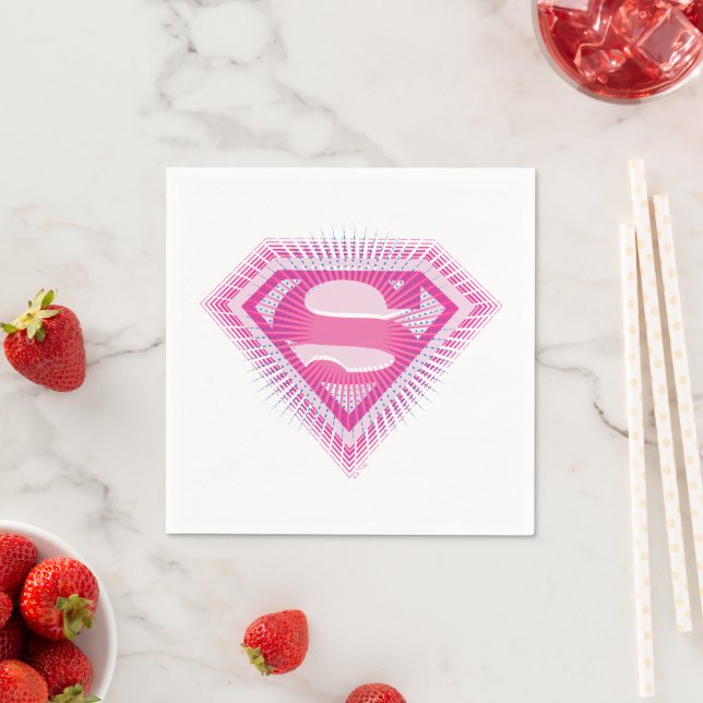 Guardanapo De Papel Logotipo Rosa da Supergirl (Insitu)