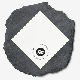 Guardanapo De Papel Logotipo simples da empresa e texto redondo Canto 