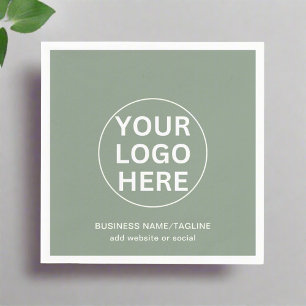 Guardanapo De Papel Logotipo verde de sábado l Eventos corporativos pr
