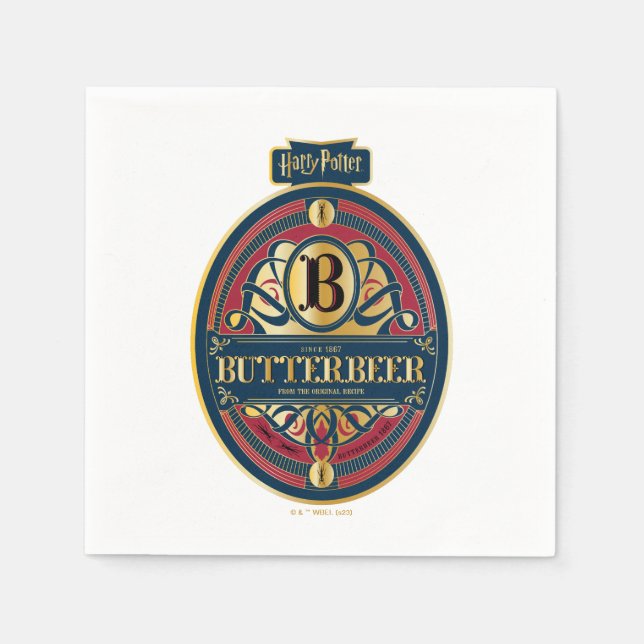 Guardanapo De Papel Logotipo Vertical BUTTERBEER™ (Frente)