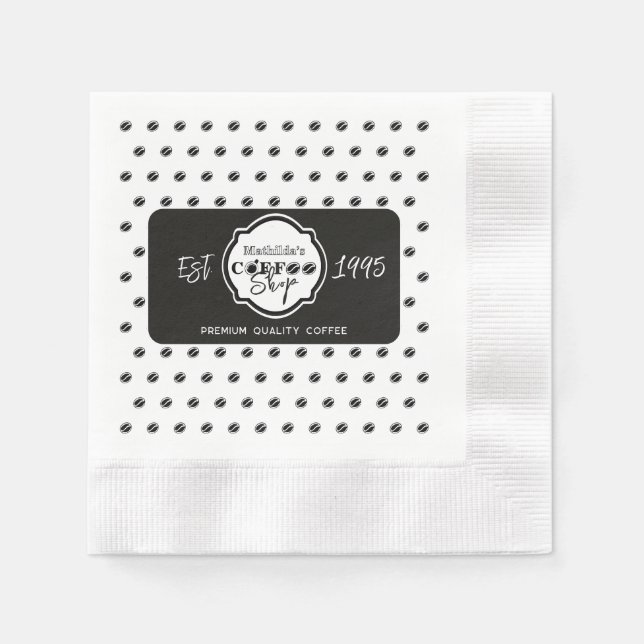 Guardanapo De Papel Loja de Café Profissional Logotipo Personalizado P (Frente)