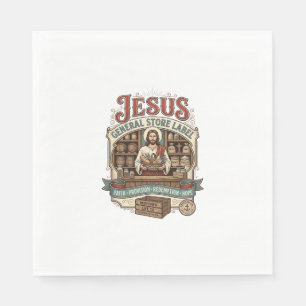 Guardanapo De Papel Loja Jesus Geral Etiqueta Loja Jesus Geral Fé Cris