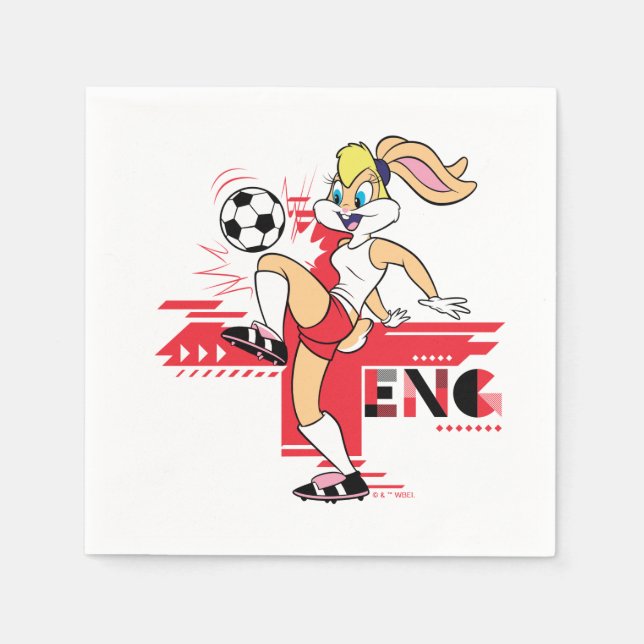 Guardanapo De Papel Lola Bunny Team England Soccer Graphic (Frente)