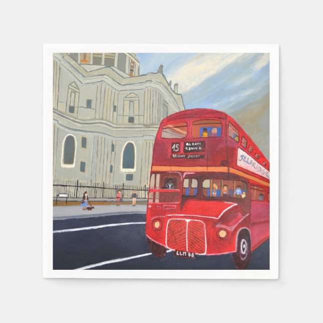 Guardanapo De Papel Londres Bus Paper Napkin (Frente)