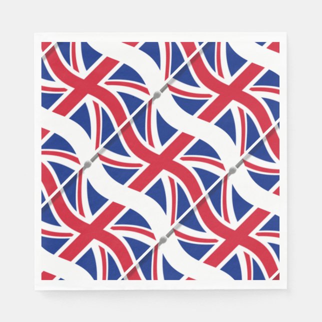 Guardanapo De Papel Londres Themed Party Union Jack Paper Napkins (Frente)