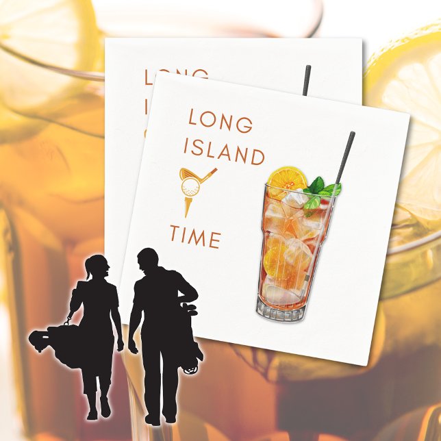 Guardanapo De Papel Long Island Tee Time Cocktail Napkin (Criador carregado)