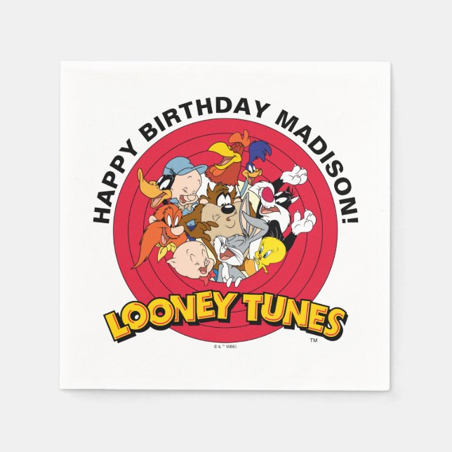 Guardanapo De Papel LOONEY TUNES™ Character Group | Birthday (Frente)