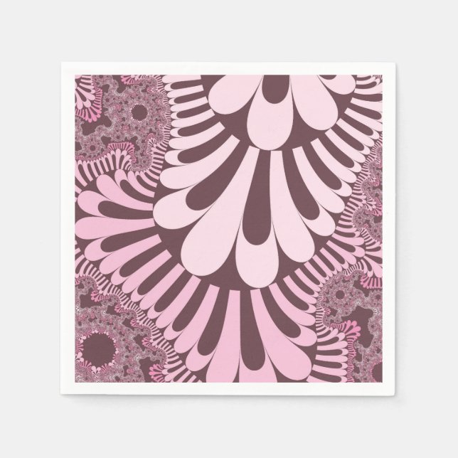 Guardanapo De Papel Loop rosa e Rosa (Frente)