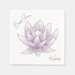 Guardanapo De Papel Lotus Rosa Elegante do chá de panela