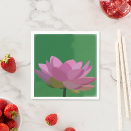 Guardanapo De Papel Lotus Water Lily Pink Flower Floral