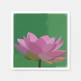 Guardanapo De Papel Lotus Water Lily Pink Flower Floral