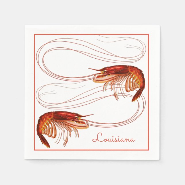 Guardanapo De Papel Louisiana Crayfish (Frente)