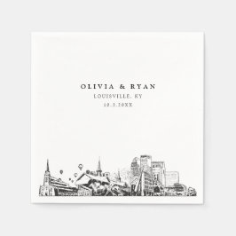 Guardanapo De Papel Louisville Skyline Weding Paper Cocktail Napkin