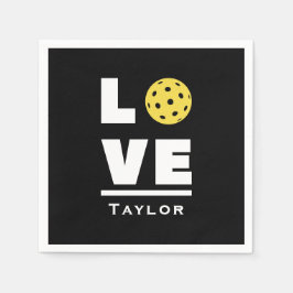 Guardanapo De Papel Love And Live Pickleball Sports Fan Custom Name