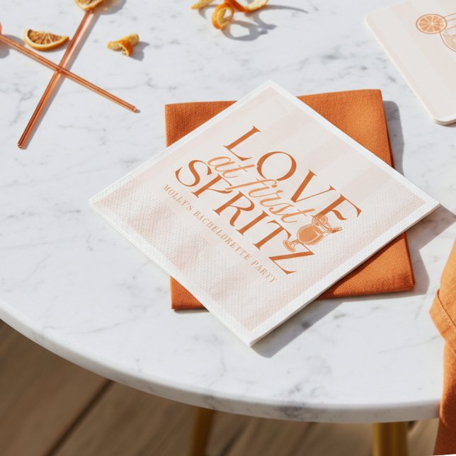 Guardanapo De Papel Love at First Spritz Bachelorette (Love at First Spritz Bachelorette Napkins
)