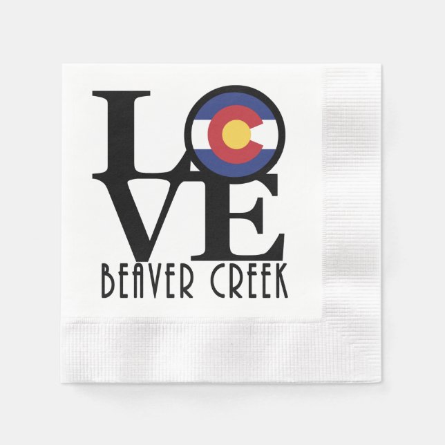 Guardanapo De Papel LOVE Beaver Creek CO (Frente)