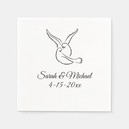 Guardanapo De Papel Love Birds Cocktail Napkins