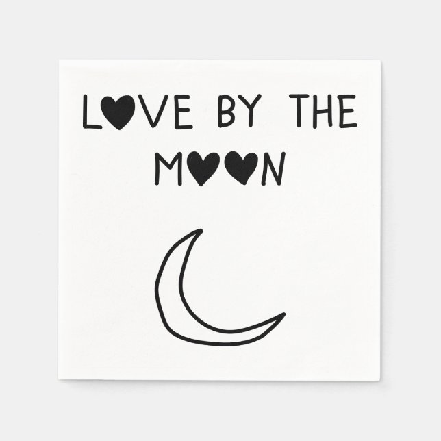 Guardanapo De Papel Love By the moon (Frente)