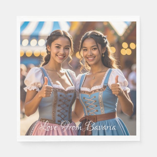 GUARDANAPO DE PAPEL LOVE FROM BAVARIA (Frente)