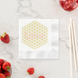 Guardanapo De Papel Love Gold Mandala Wedding