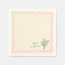 Guardanapo De Papel Love in Bloom Sage Pink Bridal Shower