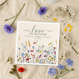 Guardanapo De Papel Love in Bloom Wildflower Meadow Bridal Shower