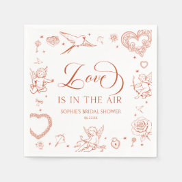 Guardanapo De Papel Love Is In The Air Valentine's Day Bridal Shower