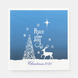 Guardanapo De Papel Love, Joy, Peace, Christmas - Personalize
