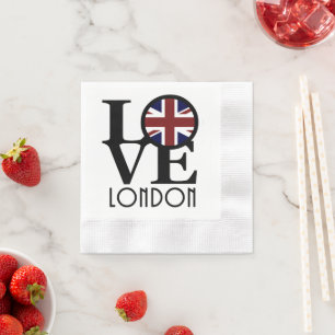 Guardanapo De Papel LOVE London (bandeira do Reino Unido)