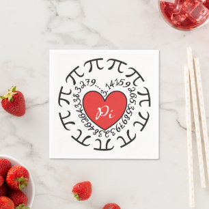 Guardanapo De Papel Love Pi 3.14 Paper Napkins