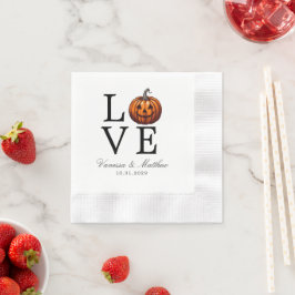Guardanapo De Papel Love Pumpkin Wedding