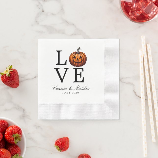 Guardanapo De Papel Love Pumpkin Wedding (Insitu)