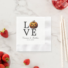 Guardanapo De Papel Love Pumpkin Wedding
