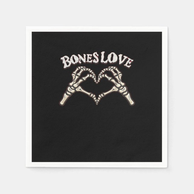 Guardanapo De Papel Love Skeleton Hand Classic (Frente)